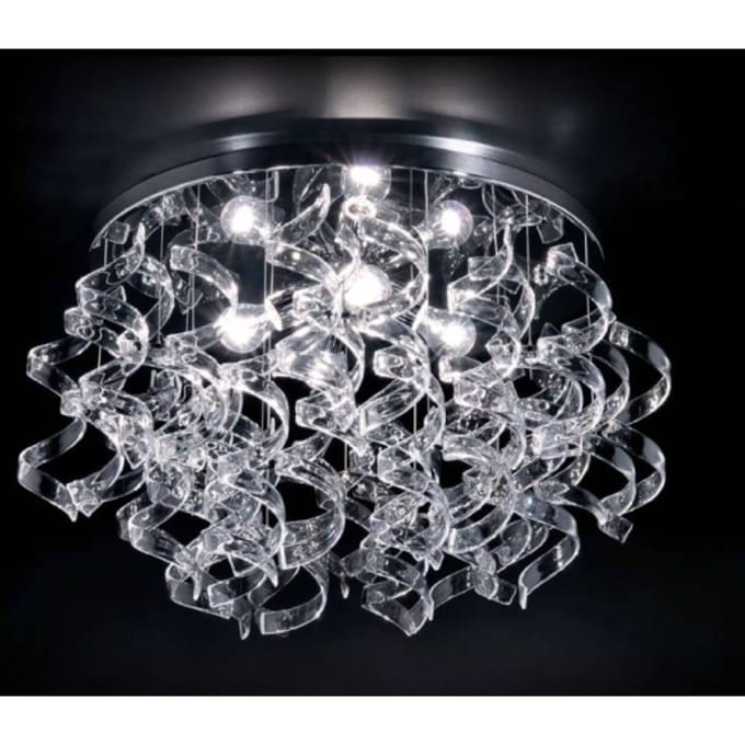Metallux Kristallen plafondlamp, Ø 70 cm