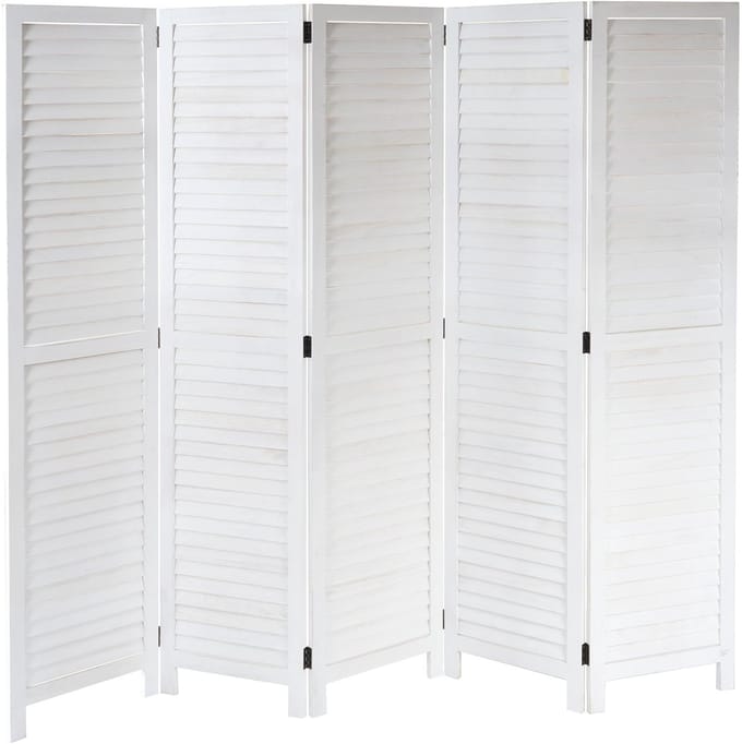 Kamerscherm MCW-C30, kamerscherm, shabby-look vintage, 170x205cm ~ wit