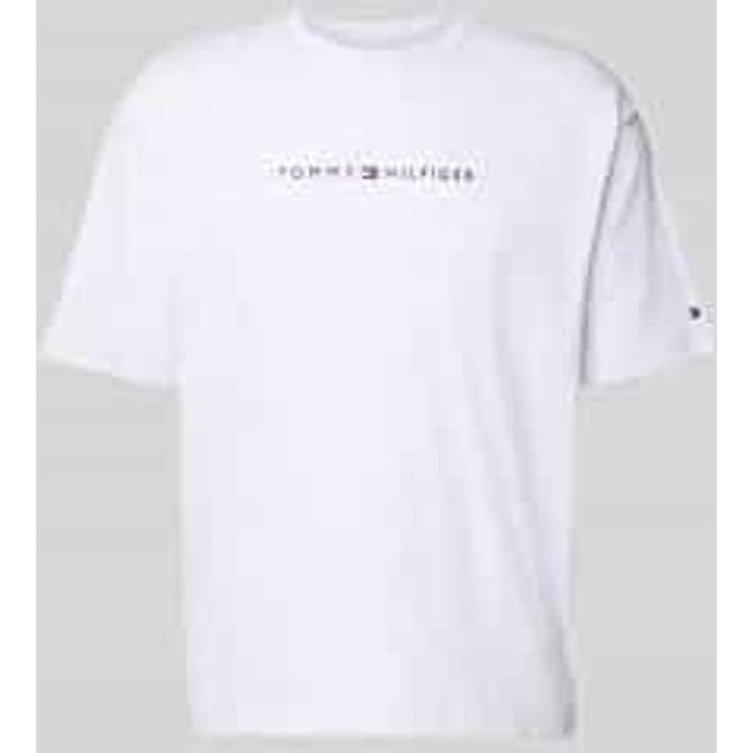 Tommy Hilfiger Ss Logo Tee Ice Grey Heather Taglia: L | Magliette basic Outlet | Uomo | Grigio