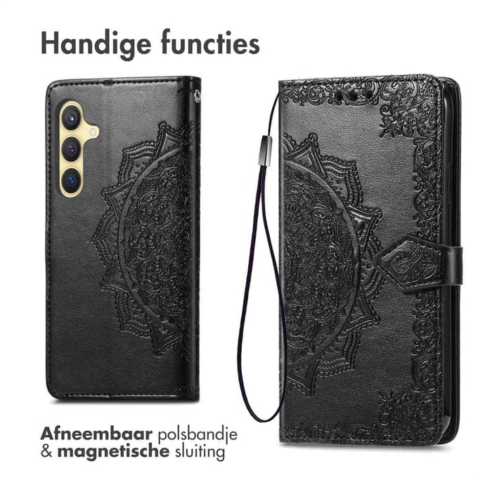 imoshion Mandala Bookcase voor de Samsung Galaxy S24 Plus - Zwart