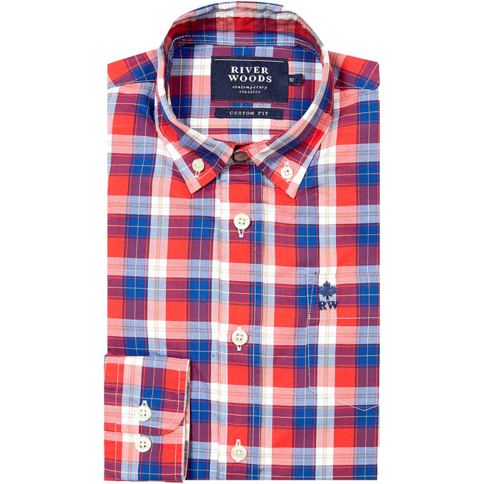 River Woods Custom Fit Checked Shirt Multi Maat: 14 | Overhemden Outlet | Unisex