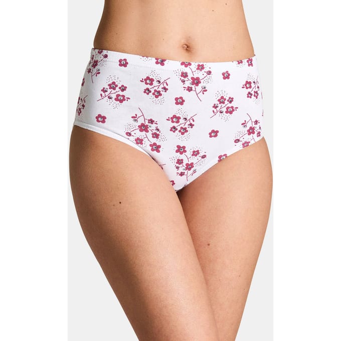 Set katoenen tailleslips - wit / roze - Gr. 48 van Goldner Fashion