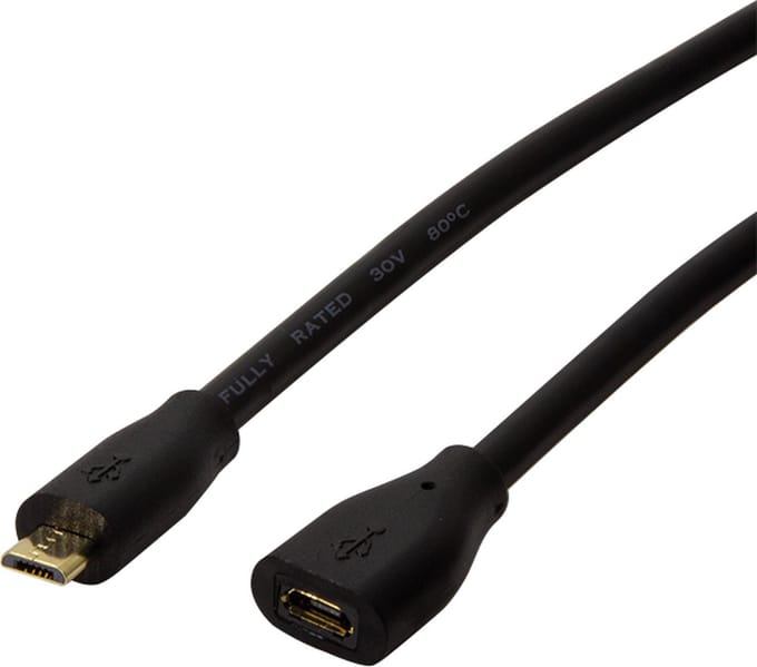 LogiLink CU0123 USB-kabel 2 m USB 2.0 Micro-USB B Zwart