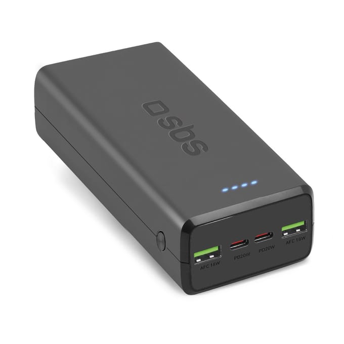 SBS Powerbank TTBB30000PD20K 30000 mAh 2 x USB-C 2 x USB-A - black - 30000 mAh