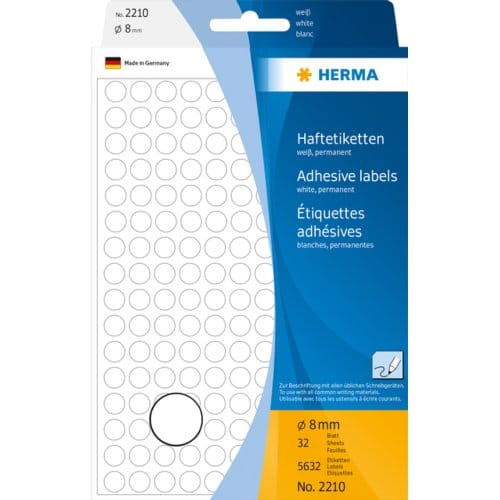 HERMA Multi-functionele labels - 5632 labels - 8 mm rond