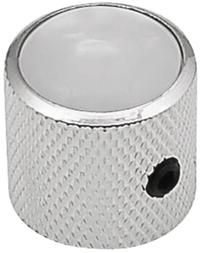 Boston KN-236 domeknop met parelmoer inleg en chroomafwerking, 18x18 mm