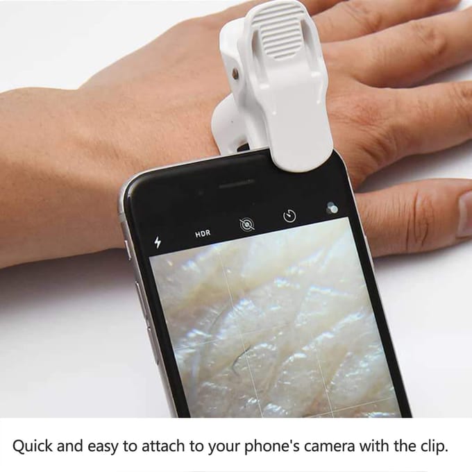 60X Mini Draagbare Smartphone Microscoop wit