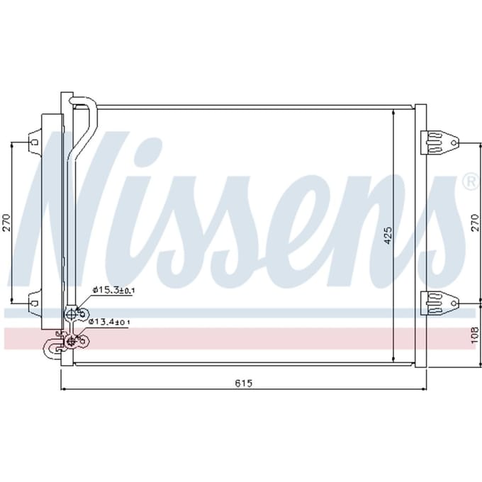 Condensator, airconditioning NISSENS 94831