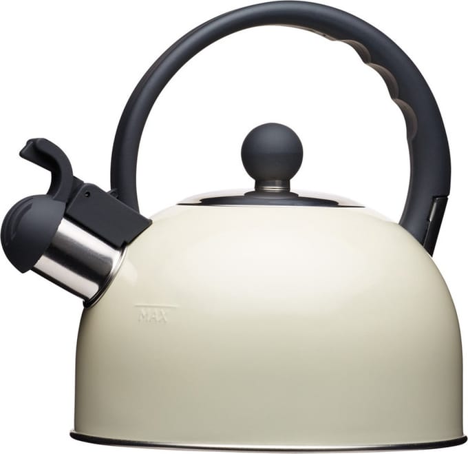 KitchenCraft Living Nostalgia Fluitketel - Metaal Antiek Crèmekleurig 1,3 Liter