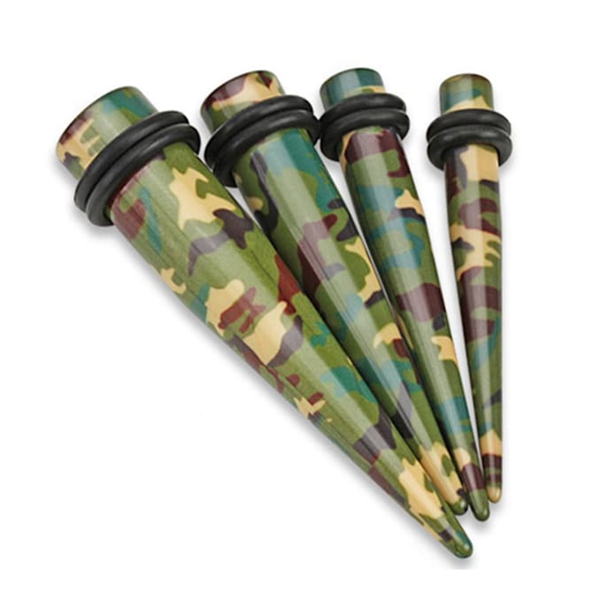 3 mm taper leger style groen ©LMPiercings