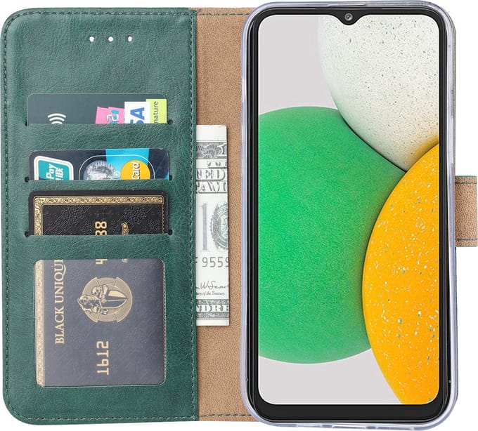 Samsung Galaxy A03 Core Hoesje - Groen – hoesje Samsung A03 Core – book case Samsung A03 Core