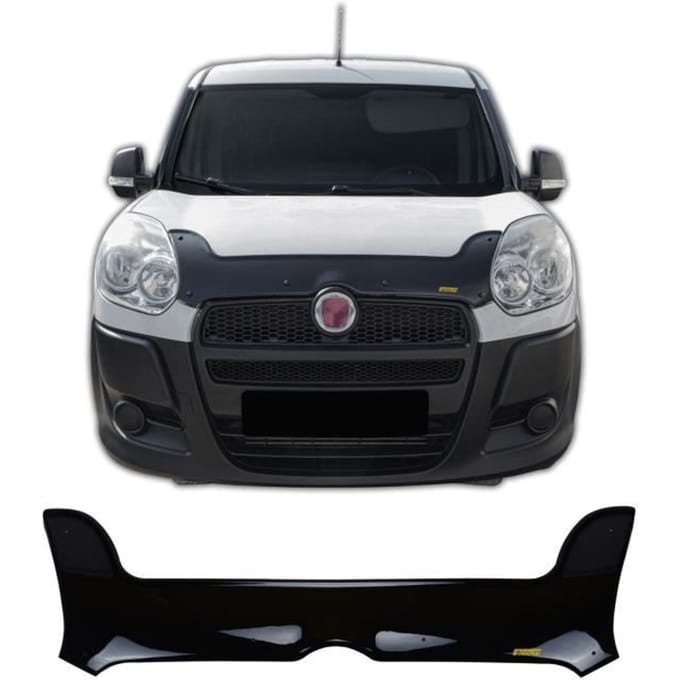 Motorkap Deflector - SCOUTT - Fiat Doblo 2011-2015 - ABS - Eenvoudige Installatie - Zwart zwart