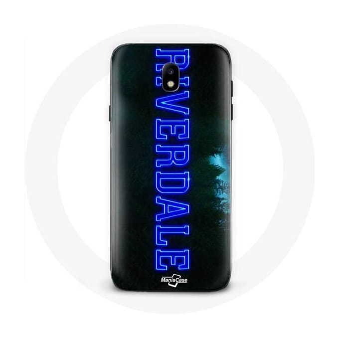 Coque pour Samsung Galaxy J7 2017 Riverdale Série Logo bleu