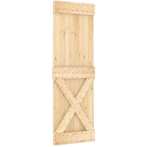 vidaXL - Schuifdeur - 70 - x - 210 - cm - Massief - Pine - Hout - (Onbehandeld)