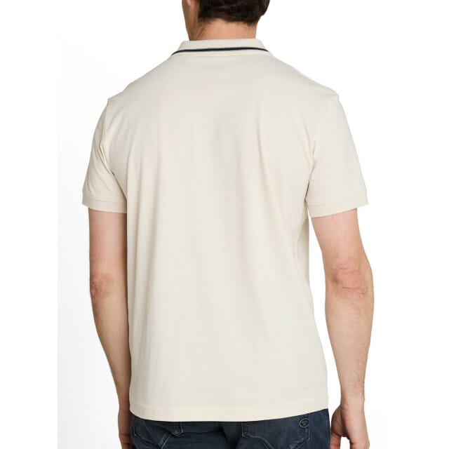 Tom Tailor - Polo Korte mouw - Heren - L - Gebroken wit - Katoen - 1050230