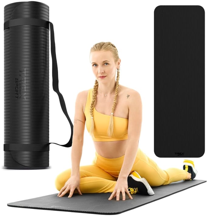 Trex Sport TX-018NGM - Oefenmat - NBR - 180×60 cm - 10 mm - Zwart