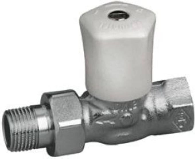 Regelklep - Verwarmingsklep - Verwarming regelen - Dubbele O-ring afdichting - 1/2 inch - Rood vernikkeld