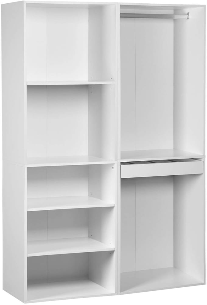 sweeek - Open kledingkast 2 modules modulair hangruimtes en vakken - modulo