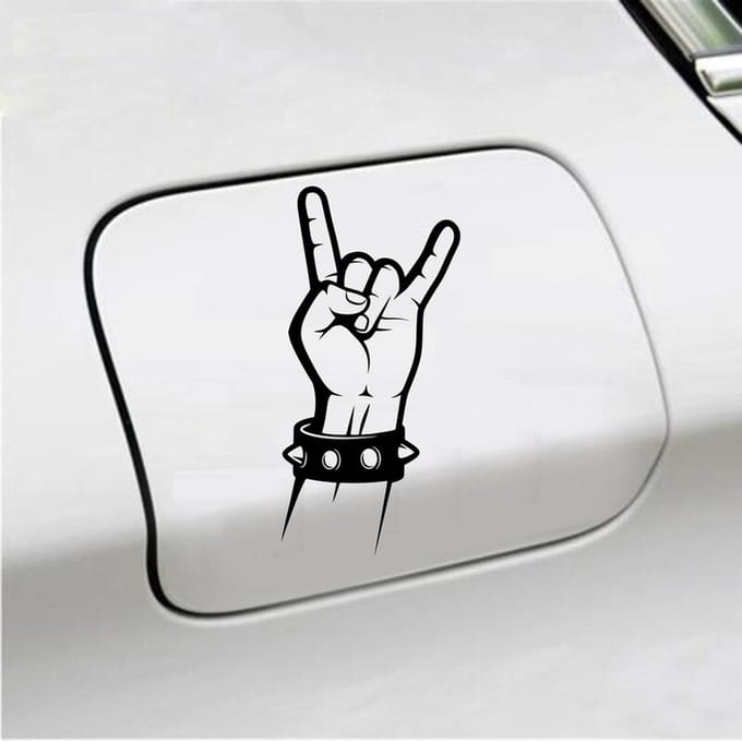 Bumpersticker - Rock N Roll - 16 X 10 - Zwart