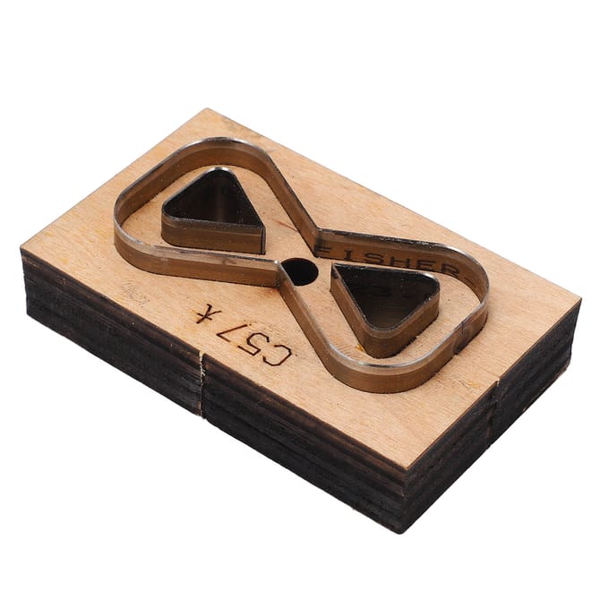 Leer Stansmes Hoge Hardheid Scherpe Herbruikbare Leer Stansvorm met Houten Basis voor beige