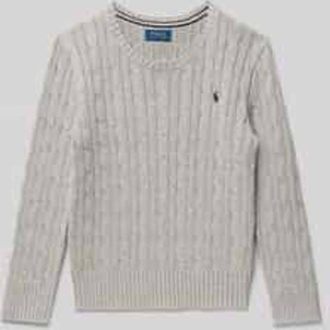 Gebreide pullover met ribboorden