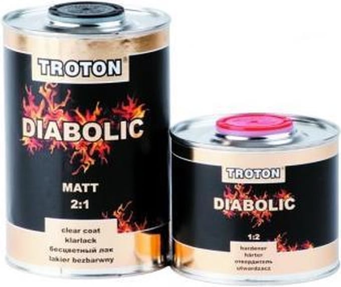 Troton Diabolic Matte Blanke Lak Set HS 1L + 0,5L verharder