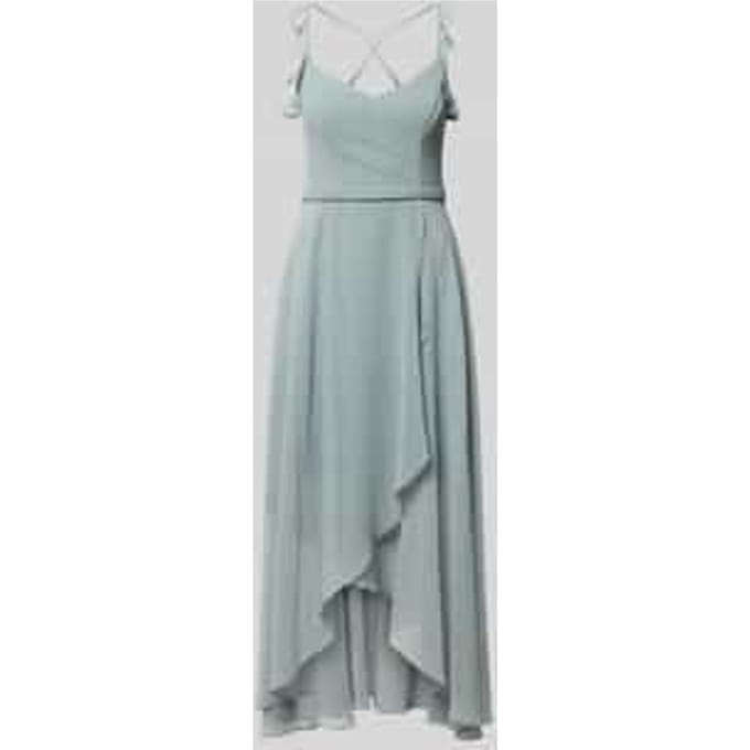 cocktailjurk van chiffon met volants