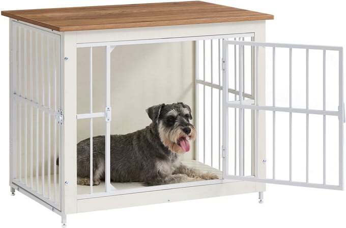 Feandrea - Hondenbench - Hondenbench voor Binnen - Stabiele Kooi - 2 Deuren - 82 x 55 x 64 cm