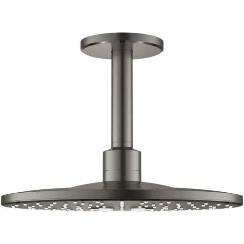 GROHE Rainshower Smartactive hoofddouche 31cm met plafondarm met 2 straalsoorten hard graphite geborsteld