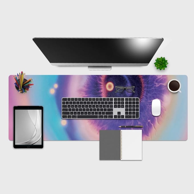 Bureau Onderlegger - Bureau Mat - Bureau Beschermen - Antislip Ontwerp - 120x40 cm - Galaxy Eye