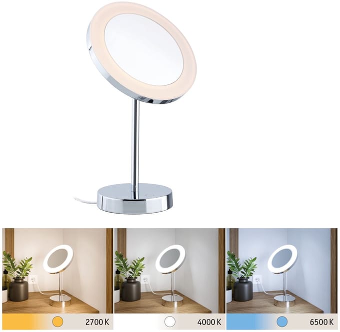 LED-cosmeticaspiegel Masua IP44 White Switch 55lm 230V 4W Chroom