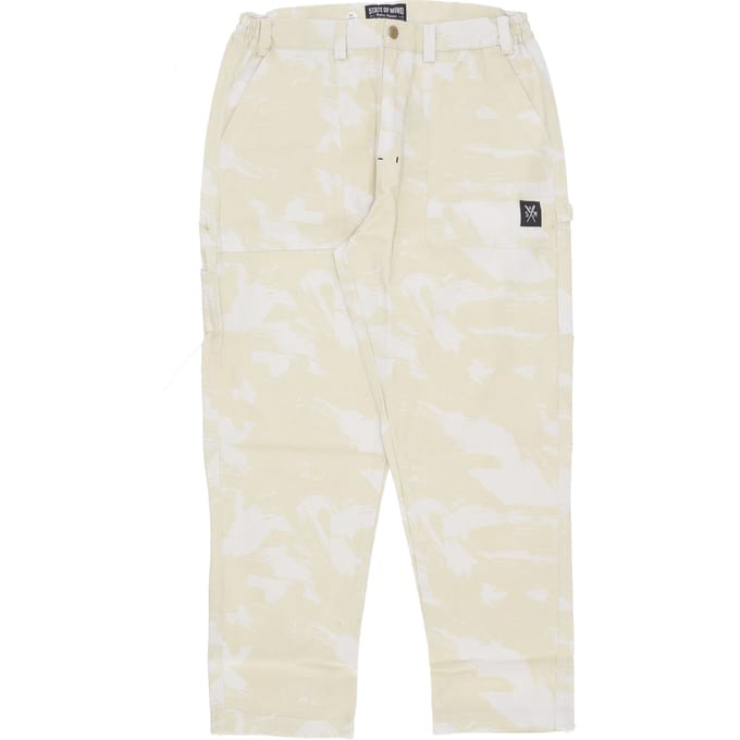 Lange herenworkerbroek gebroken wit/camo