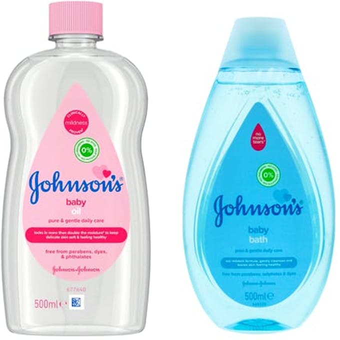 Johnson's Original Baby Oil + Baby Bath 500 ml + 500 ml