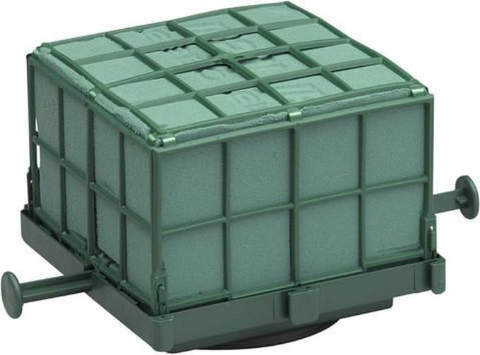 Oasis® Steekschuim Autocorso - Decoratiehouder met zuignapsysteem - 11x11x9 cm