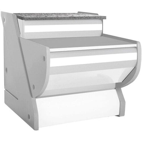 GGM Gastro Kassentisch - 800mm - Frontblende Weiß Grijs