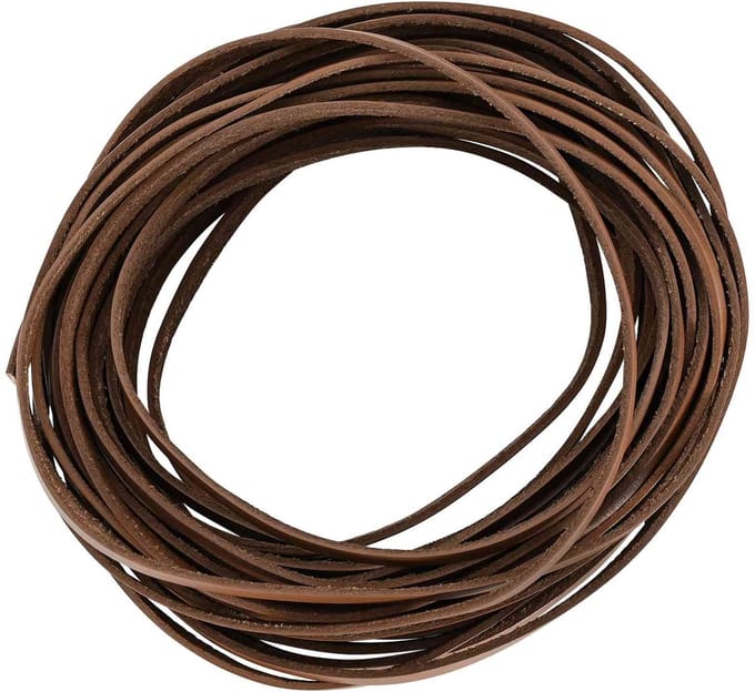 vidaXL - Leren - riem - 1 - Bruin - 200 - x - 0,8 - cm - Leer