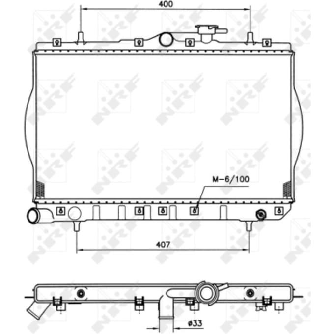 Radiator, motorkoeling NRF 53260