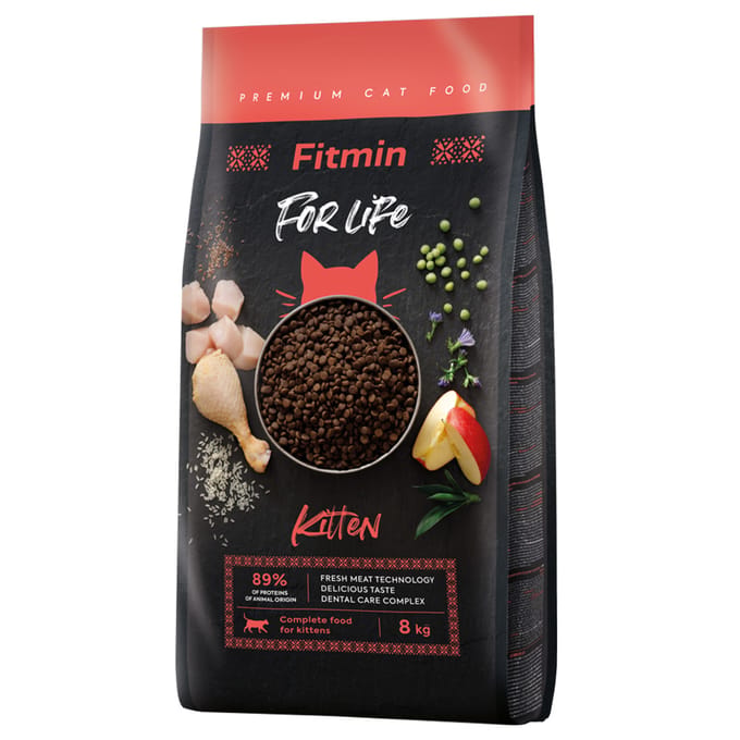 8kg Fitmin Cat For Life Kitten met Kip Droog Kattenvoer