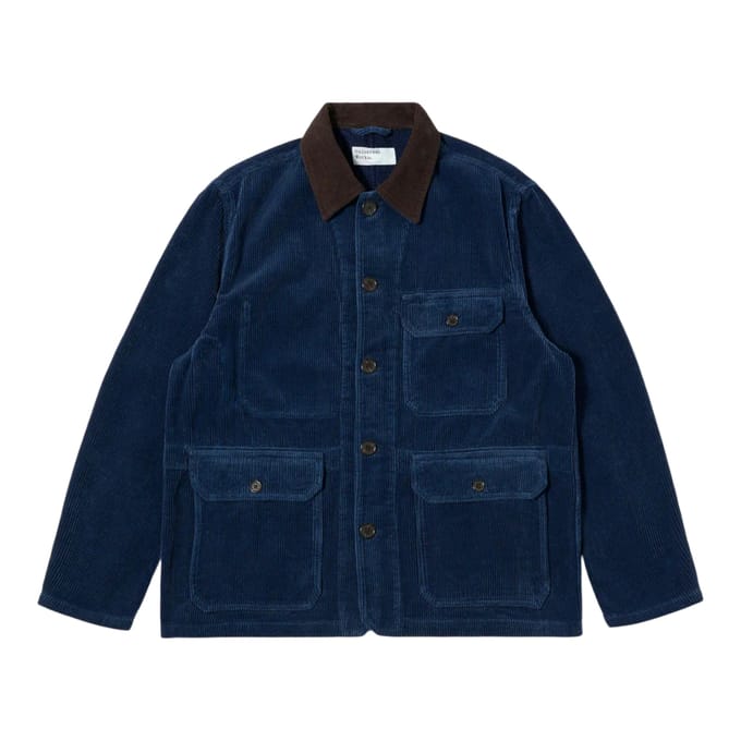 jas Universal Works utility jacket gerecycled indigo koord - indigo