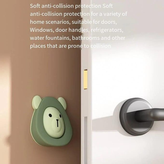 Butée de porte de sécurité en Silicone, bloc arrière de porte anti-collision fixe, bloc Anti-collision fixe, cale de porte marron