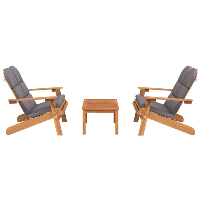 vidaXL - 3-delige - Loungeset - Adirondack - massief - acaciahout