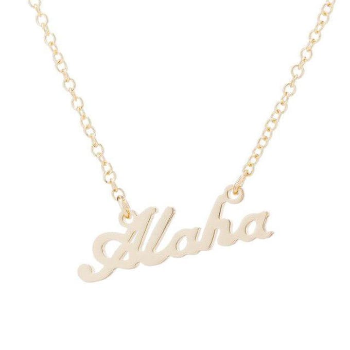 24/7 Jewelry Collection Aloha Ketting - Hawaii - Hawaï - Goudkleurig