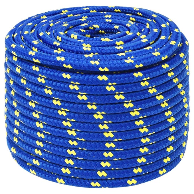 vidaXL - Boottouw - 14 - mm - 100 - m - polypropeen - blauw