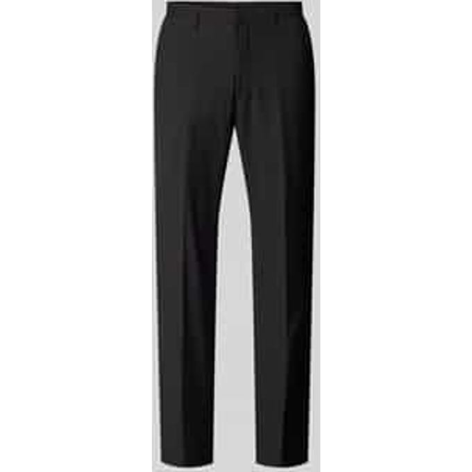 Pantalon met persplooien en achterzakken