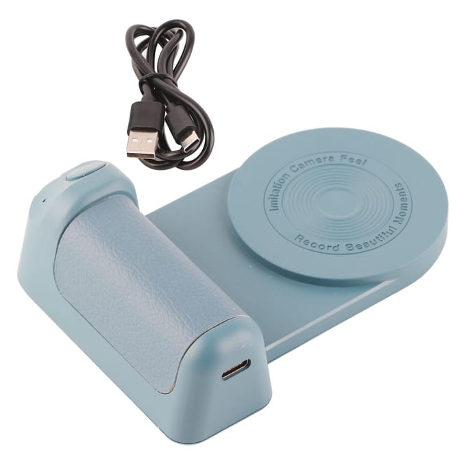 Magnetische Camera Handgreep Bluetooth Beugel Draadloze Oplader Smartphone Handgreep Houder voor Vlog Video zwart