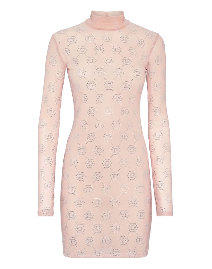 Shirt Dress Monogram Strass