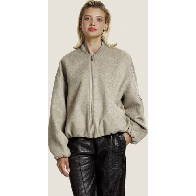 ALTER EGO Pearl Wool Jacket D. Beige Melange Taglia: M | Bomber Outlet | Donna | Marrone