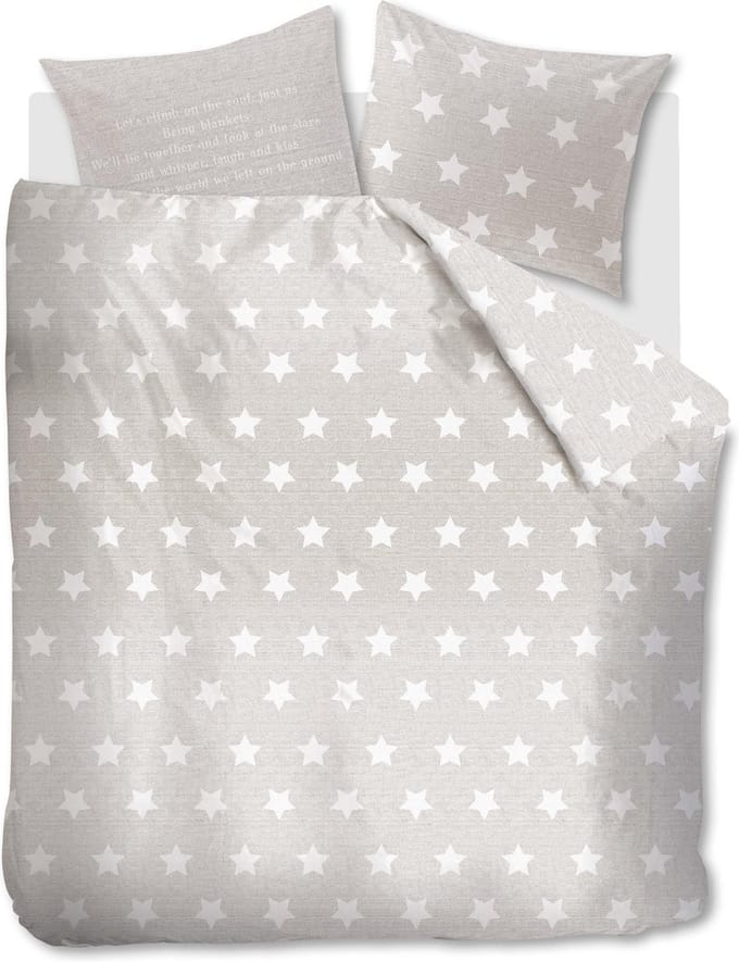AHWM Starry Sky Dekbedovertrek - Eenpersoons - 140x200/220 cm - Natural