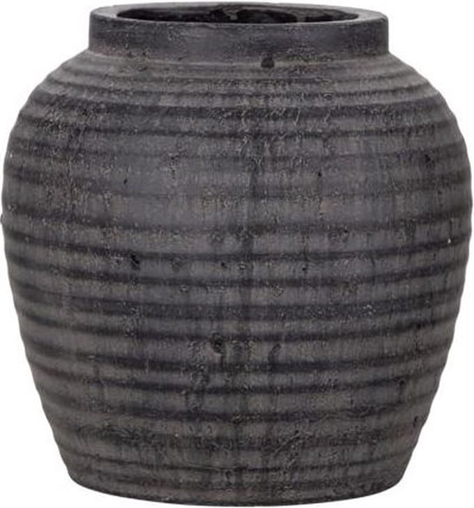 House Doctor Bloempot Hafa grijs/ bruin terracotta Ø26x26cm