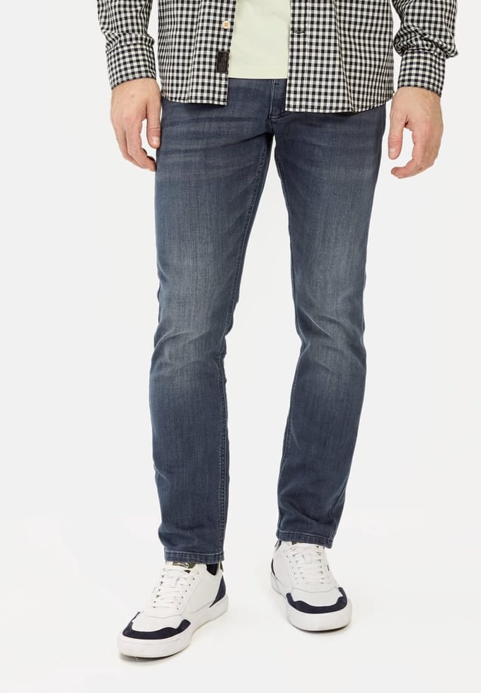 camel active fleXXXactive® 5-Pocket Slim Fit Denim - Maat menswear-32/32 - Blauw